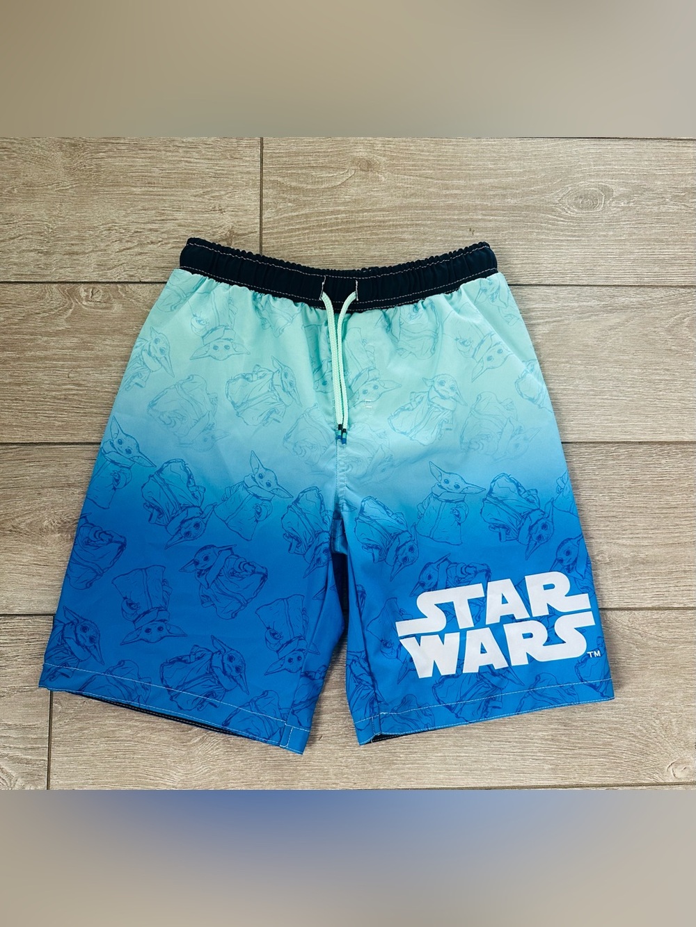 Star Wars Baby Yoda Swim Trunks Boys Size 10/12